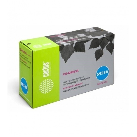 

Картридж лазерный Cactus CS-Q5953AR пурпурный (10000стр.) для HP CLJ 4700