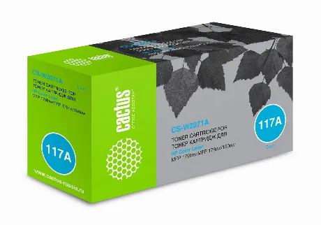 Картридж лазерный Cactus CS-W2071A голубой (700стр.) для HP Colo...
