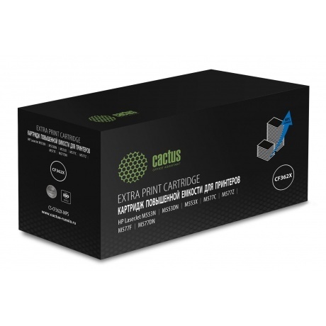 

Картридж лазерный Cactus CS-CF362X-MPS желтый (18000стр.) для HP CLJ M552dn/M553dn/M553N/M553x