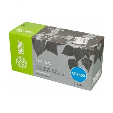 

Картридж лазерный Cactus CS-CE260X черный (17000стр.) для HP LJ CP4525