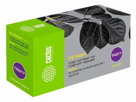 Картридж лазерный Cactus CS-TN321Y желтый (1500стр.) для Brother...