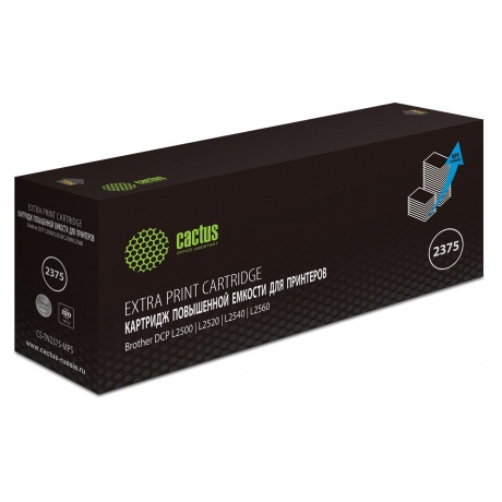 

Картридж лазерный Cactus CS-TN2375-MPS черный (10400стр.) для Brother DCP L2500/L2520/L2540/L2560