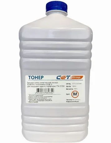 Тонер Cet CE38-M CET111070467 пурпурный бутылка 467гр. для принт...