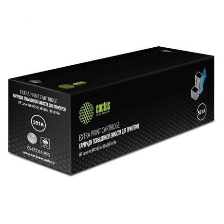 

Картридж лазерный Cactus CS-CF531A-MPS голубой (2700стр.) для HP LaserJet M154/M180n/M181fw