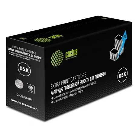 Картридж лазерный Cactus CS-CE505X-MPS черный (13000стр.) для HP...