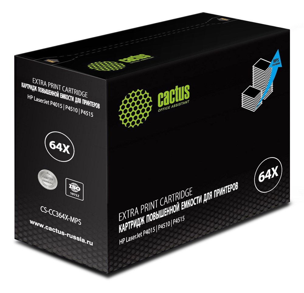 Картридж лазерный Cactus CS-CC364X-MPS черный (30000стр.) для HP LJ P4015/P4515 шестерня привода cet cet3634 ru6 0171 000 для hp lj p4014 p4015 p4515 фьюзера