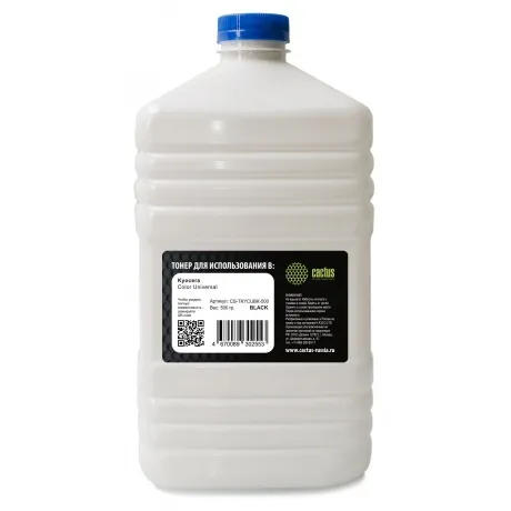 Тонер Cactus CS-TKYCUBK-500 черный флакон 500гр. для принтера Ky...