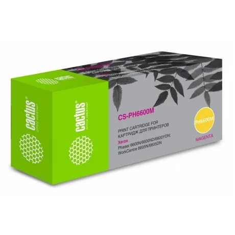 Картридж лазерный Cactus 106R02234 CS-PH6600М пурпурный бар.в ко...