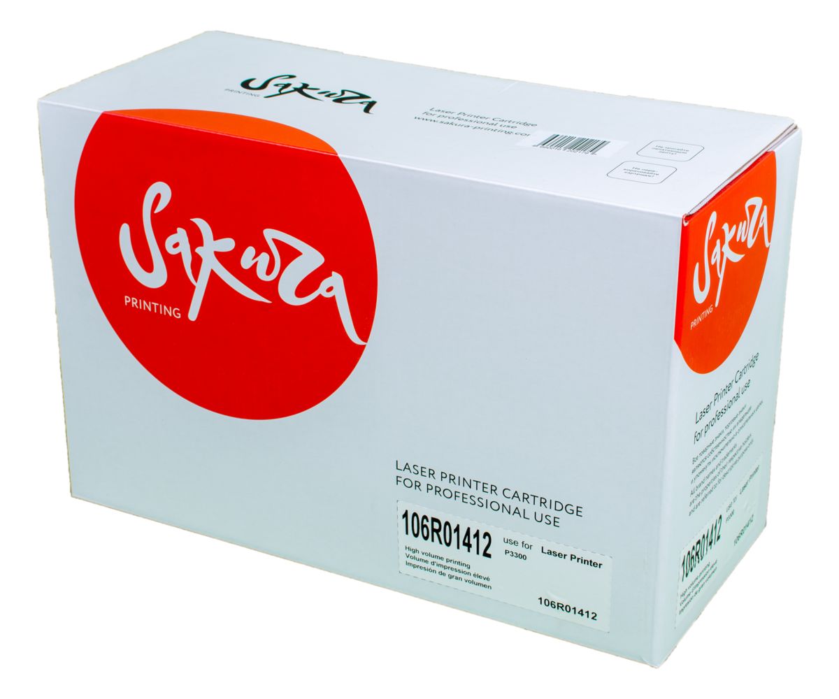 Картридж SAKURA 106R01412 для XEROX, черный, 8000 к. P3300