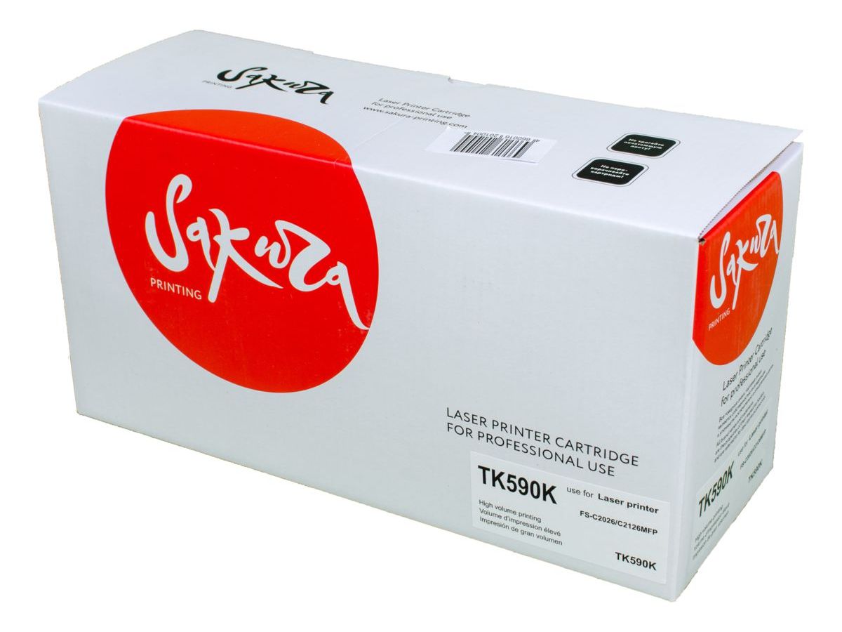 Картридж SAKURA TK590K для Kyocera Mita, черный, 7000 к. FS-C2026/FS-C2126MF