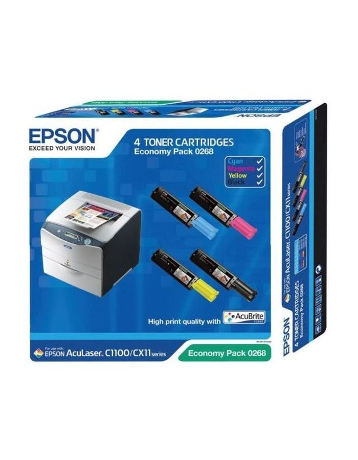 Набор тонер-картриджей EPSON для AcuLaser C1100 (4 цвета) цена и фото
