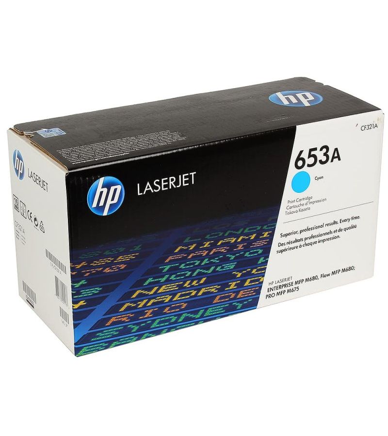 цена Картридж лазерный HP 653A CF321AH голубой (16000стр.) для HP CLJ Ent M651n/M651dn/M651xh/M680dn/M680