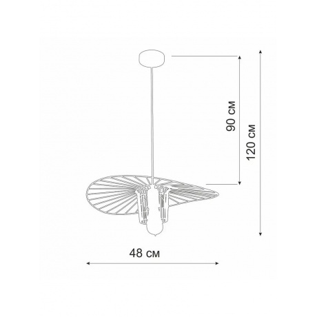 Люстра Vitaluce V4918-1/1S, 1хЕ27 макс. 40Вт - фото 5