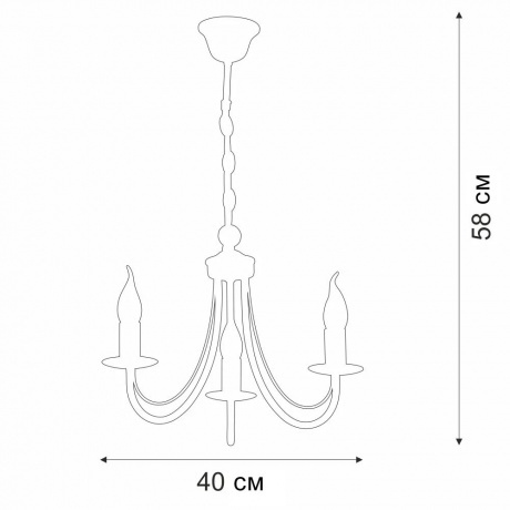 Люстра Vitaluce V3714-3/3, 3xE14 макс. 60Вт - фото 4
