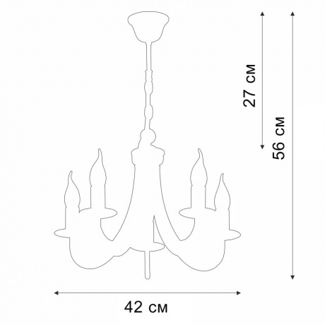 Люстра Vitaluce V3714-3/5, 5xE14 макс. 60Вт - фото 3