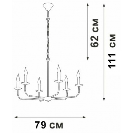 Люстра Vitaluce V3985-1/6, 6xE14 макс. 40Вт - фото 3