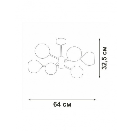 Люстра Vitaluce V3993-0/6PL, 6xE27 макс. 40Вт - фото 2
