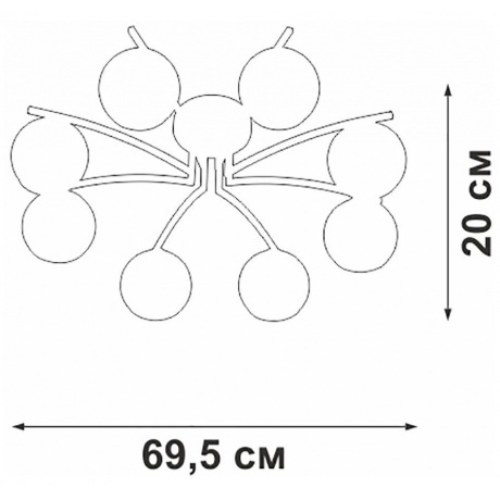 Люстра Vitaluce V4285-1/8PL, 8xE27 макс. 40Вт - фото 5