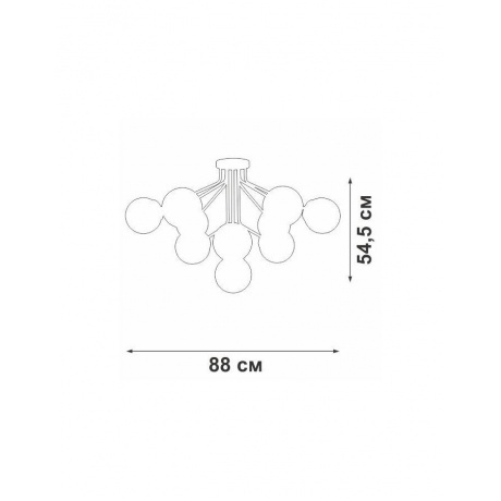 Люстра Vitaluce V4287-1/10PL, 10xE14 макс. 40Вт - фото 6