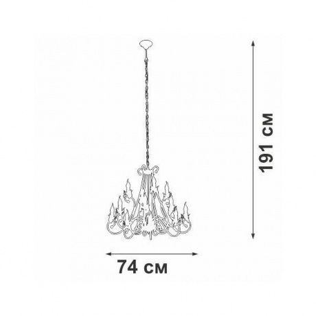 Люстра Vitaluce V1845-7/8+4, 12xE14 макс. 40Вт - фото 2