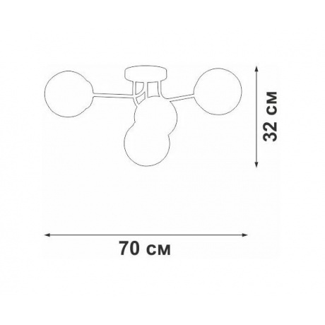Люстра Vitaluce V3999-8/4PL, 4xE14 макс. 40Вт - фото 4