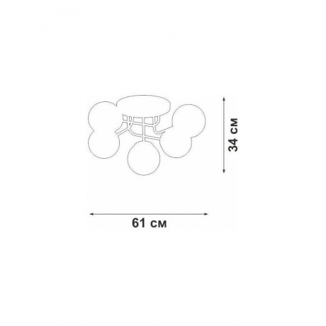 Люстра Vitaluce V3999-8/5PL, 5xE14 макс. 40Вт - фото 4