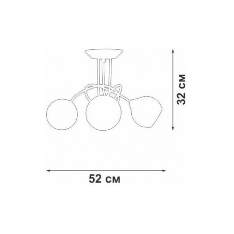 Люстра Vitaluce V43090-13/3PL, 3xE27 макс. 40Вт - фото 3