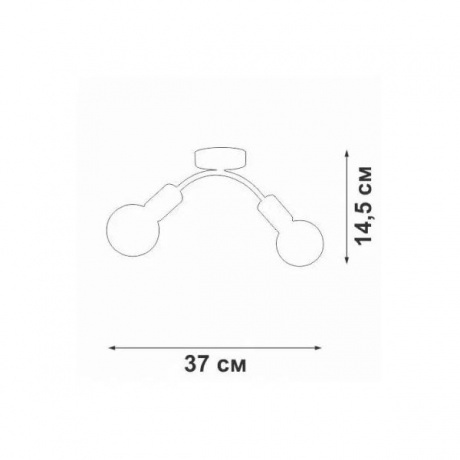 Люстра Vitaluce V4989-1/2PL, 2xE27 макс. 40Вт - фото 3