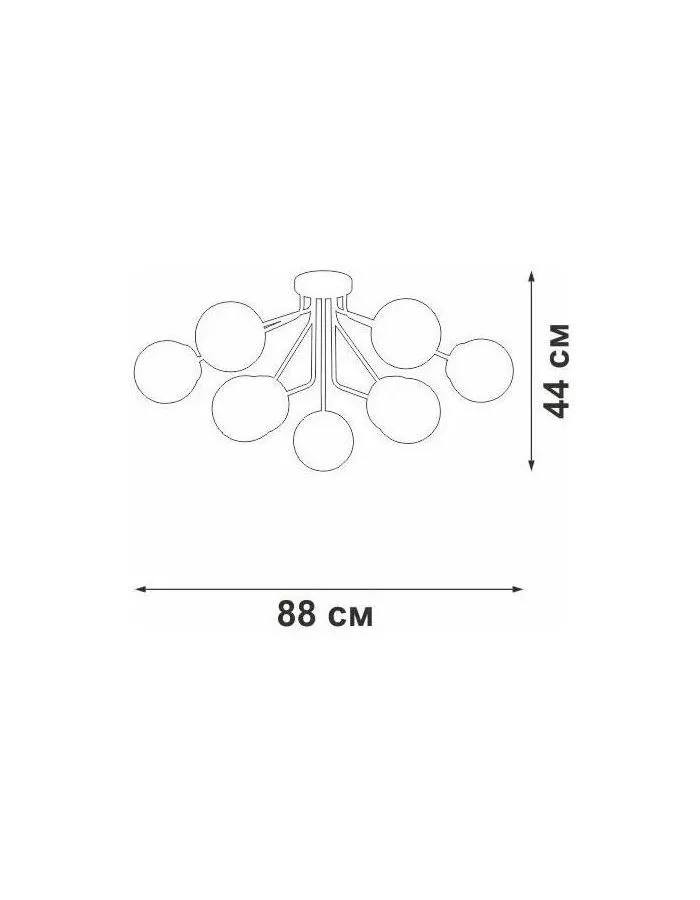 Люстра Vitaluce V4287-8/9PL, 9xE14 макс. 40Вт - фото 2