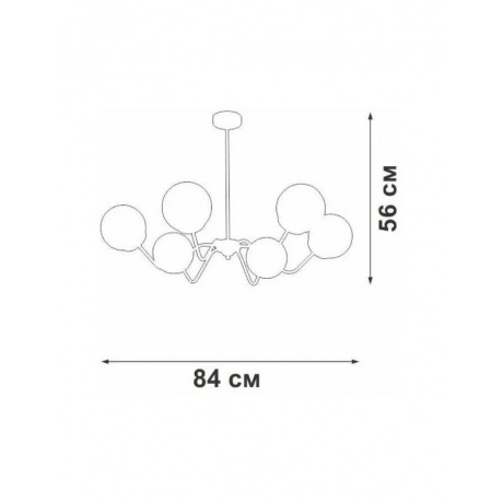Люстра Vitaluce V4274-8/6PL, 6xE14 макс. 40Вт - фото 3