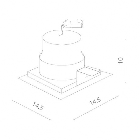 Встраиваемый светильник  Arte lamp Privato A7018PL-1BK - фото 3