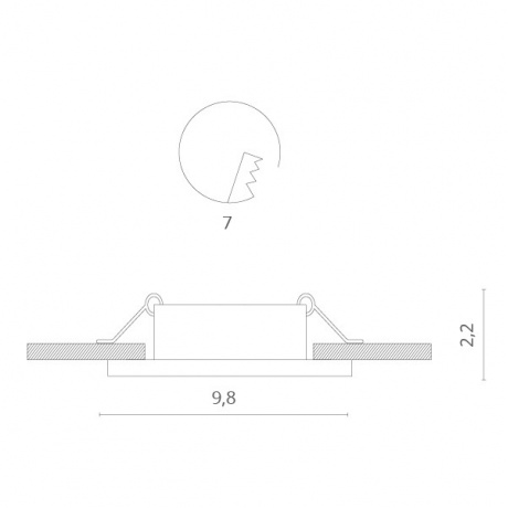 Встраиваемый светильник Divinare Simplex 1855/02 PL-1 - фото 3