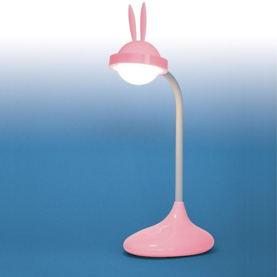 Настольная лампа детская Зверяшки-светяшки 109 Зайчик розовый - фото 1