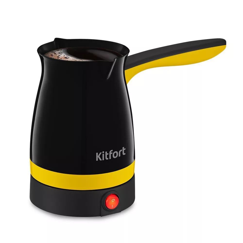 Электрическая турка Kitfort КТ-7183-3 черно-желтый цена и фото