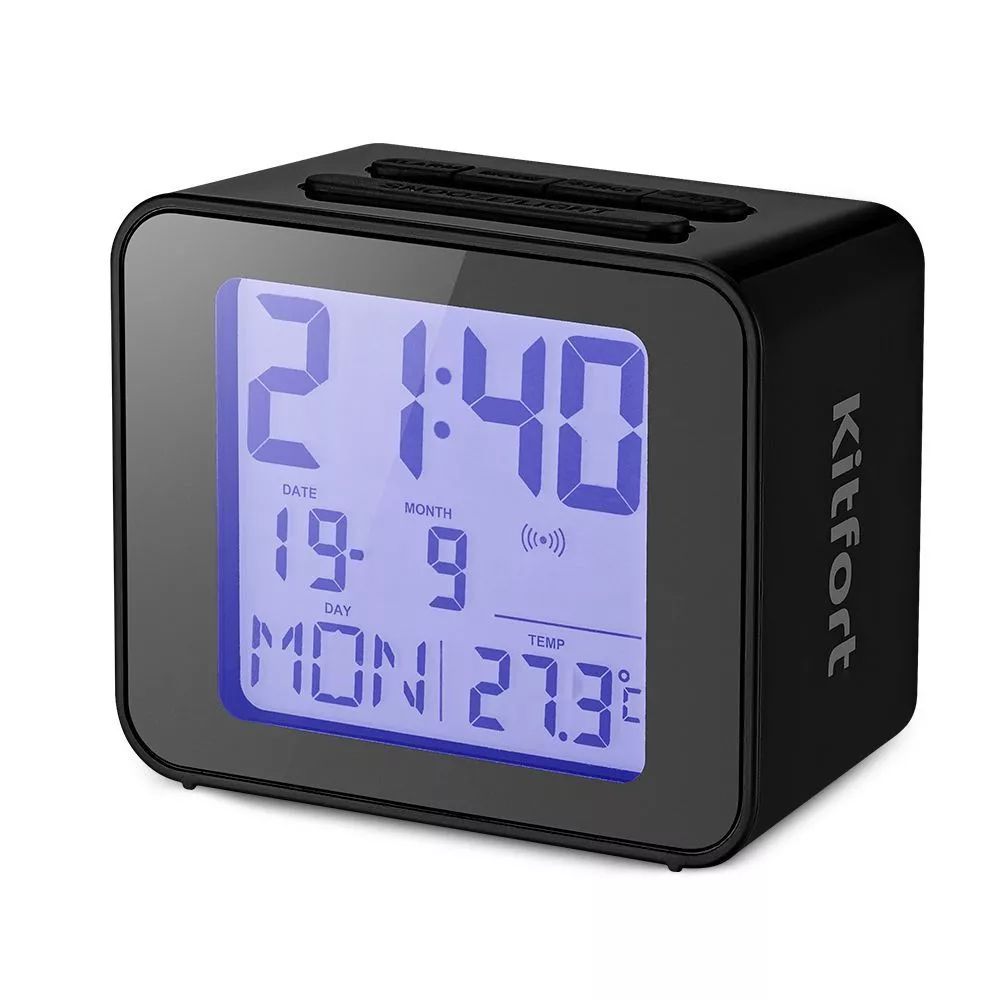 Часы с термометром Kitfort КТ-3303-1 черный