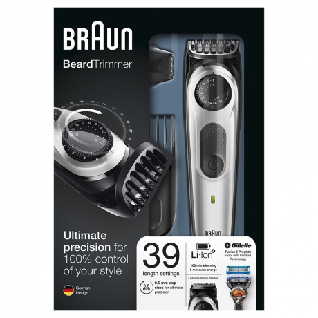 Триммер Braun BT5060 + Бритва Gillette + 2 кас - фото 9