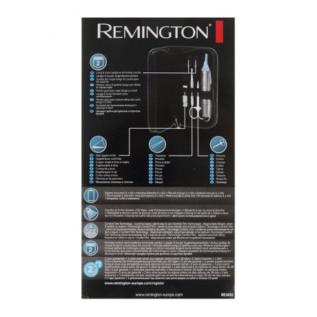 Триммер Remington NE3455 черный/серый (насадок в компл:2шт) - фото 6