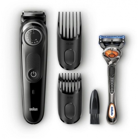 Триммер Braun BT5242 + Бритва Gillette черный - фото 1