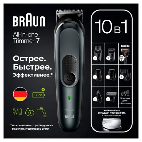 Триммер для волос Braun MGK7321 - фото 5