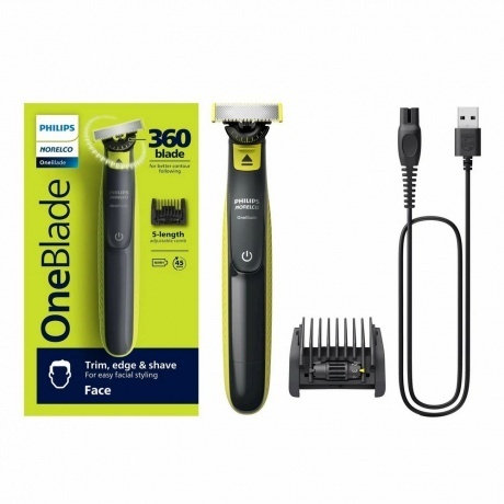 Триммер Philips Norelco OneBlade 360 Face QP2724/70 - фото 5