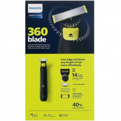 Триммер Philips Oneblade Pro QP6542/15 - фото 8