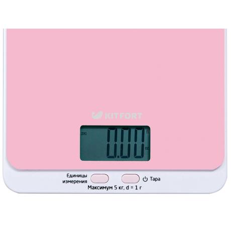 Весы кухонные Kitfort KT-803-2 розовые - фото 3