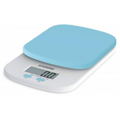 Весы кухонные электронные Starwind SSK2156 макс.вес:2кг голубой - фото 2