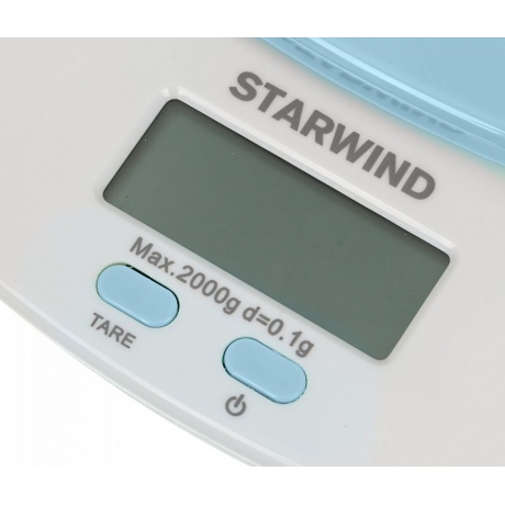 Весы кухонные электронные Starwind SSK2156 макс.вес:2кг голубой - фото 5
