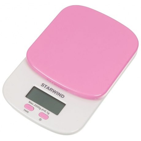 Весы кухонные электронные Starwind SSK2157 макс.вес:2кг розовый - фото 2