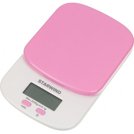 Весы кухонные электронные Starwind SSK2157 макс.вес:2кг розовый - фото 3