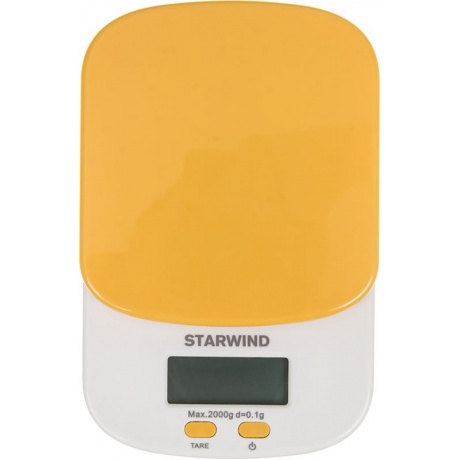 Весы кухонные электронные Starwind SSK2158 макс.вес:2кг оранжевый - фото 1