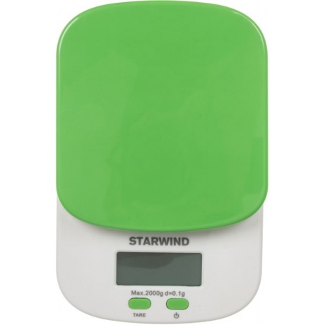 Весы кухонные электронные Starwind SSK2155 макс.вес:2кг зеленый - фото 3