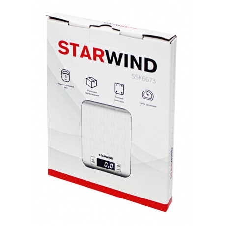 Весы кухонные электронные Starwind SSK6673 макс.вес:5кг серебристый - фото 3