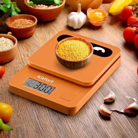 Кухонные весы Kitfort КТ-817-4 оранжевый - фото 11